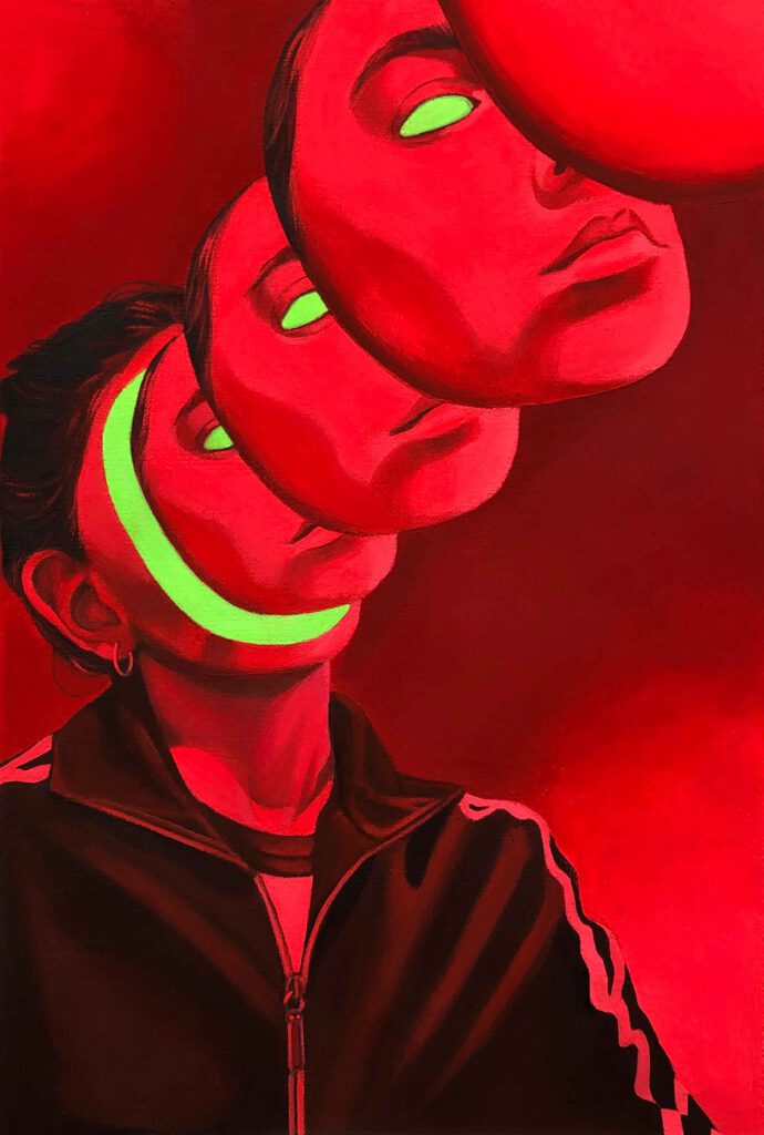 Clone, 2021, acrílico sobre papel 30x20 cm