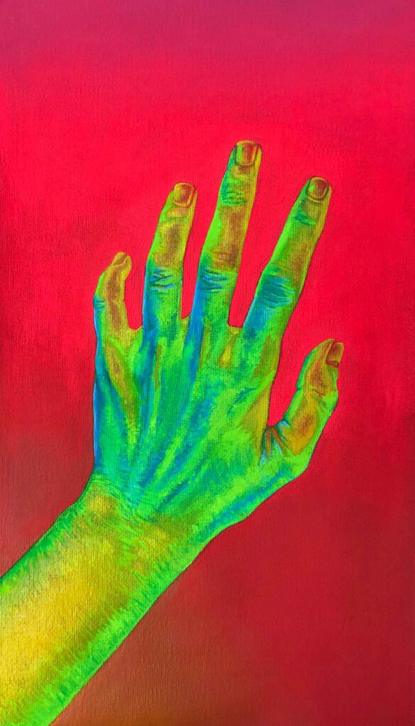 Iridescence, 2021, acrílico sobre lienzo 35x20 cm