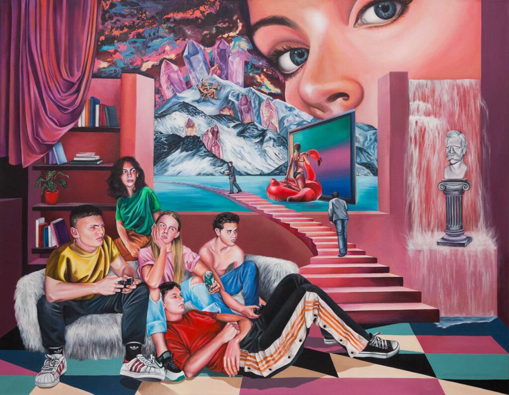 #Millennials, 2019, acrílico sobre lienzo 150x200 cm