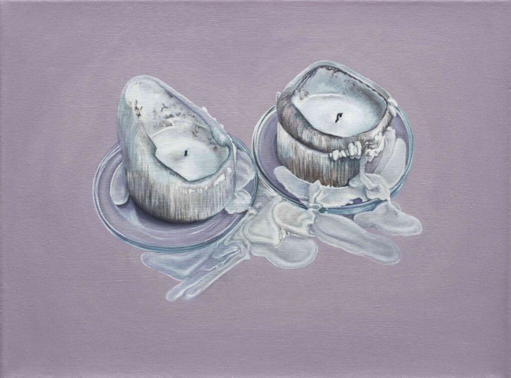 Nuevamente a oscuras, 2022, óleo sobre lienzo 30x40 cm