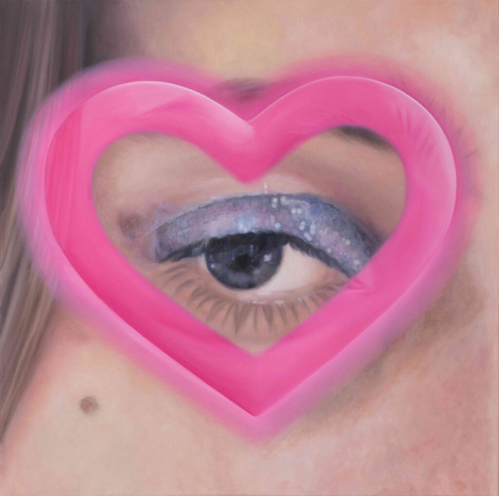 Sin herida no hay verdad, 2023, óleo sobre lienzo 100x100 cm