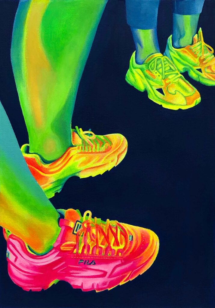 Thermographic, 2021, acrílico sobre papel 30x20 cm