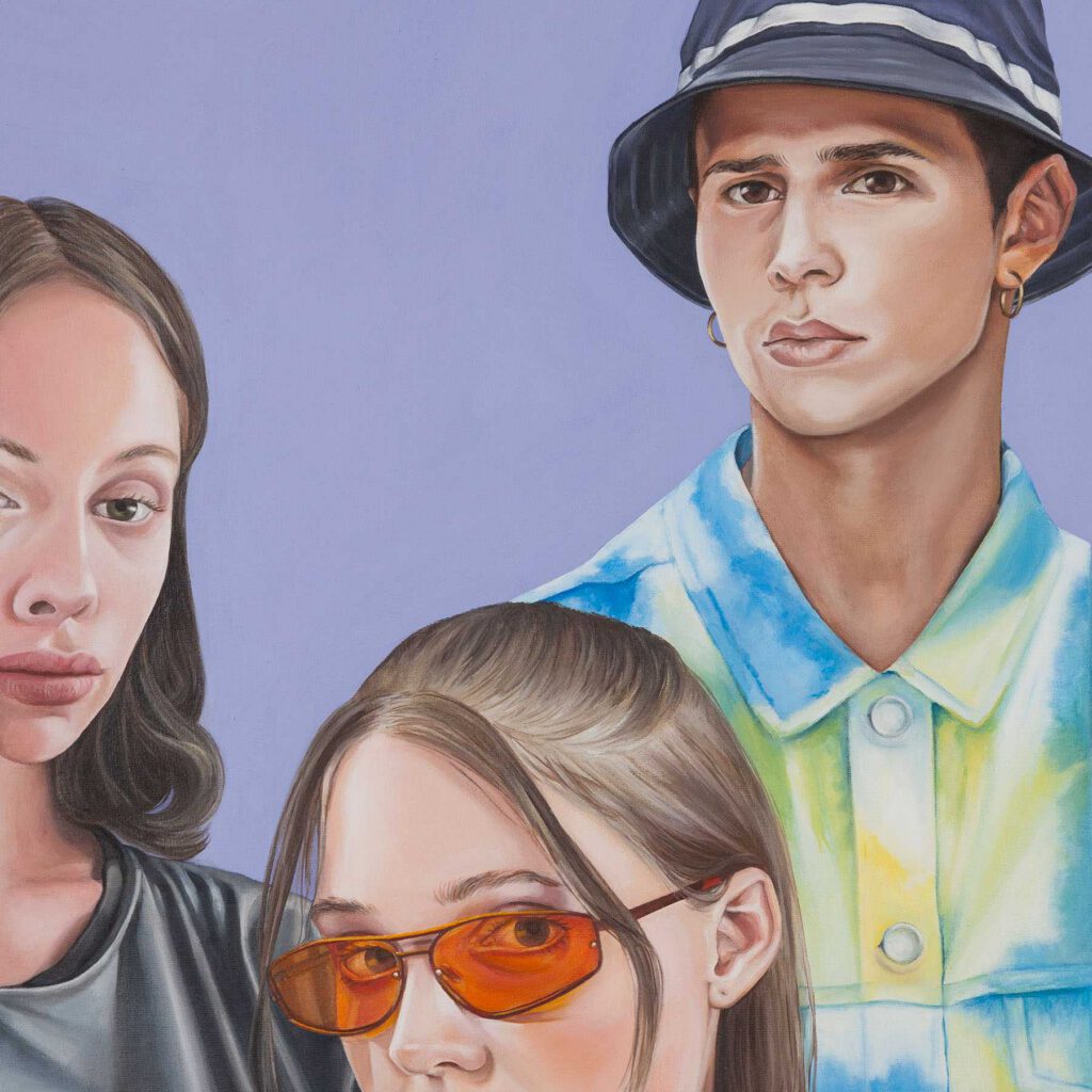 ¿Cuántos seguidores debo tener para ser influencer?, 2020, acrílico sobre lienzo 43x43 cm