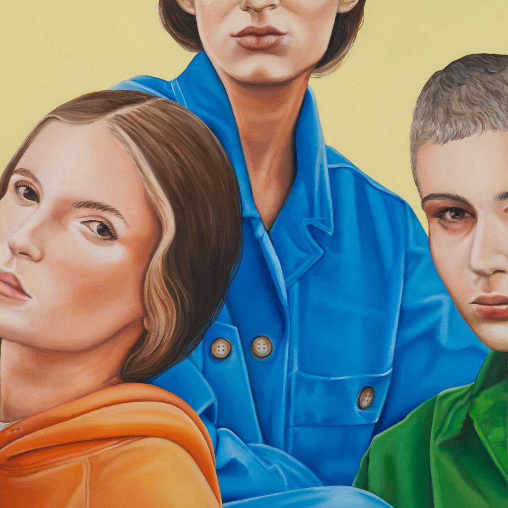 ¿Cuántos seguidores debo tener para ser influencer?, 2020, acrílico sobre lienzo 43x43 cm