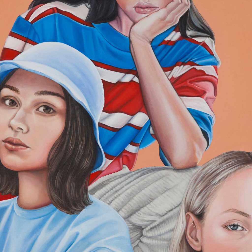 ¿Cuántos seguidores debo tener para ser influencer?, 2020, acrílico sobre lienzo 43x43 cm