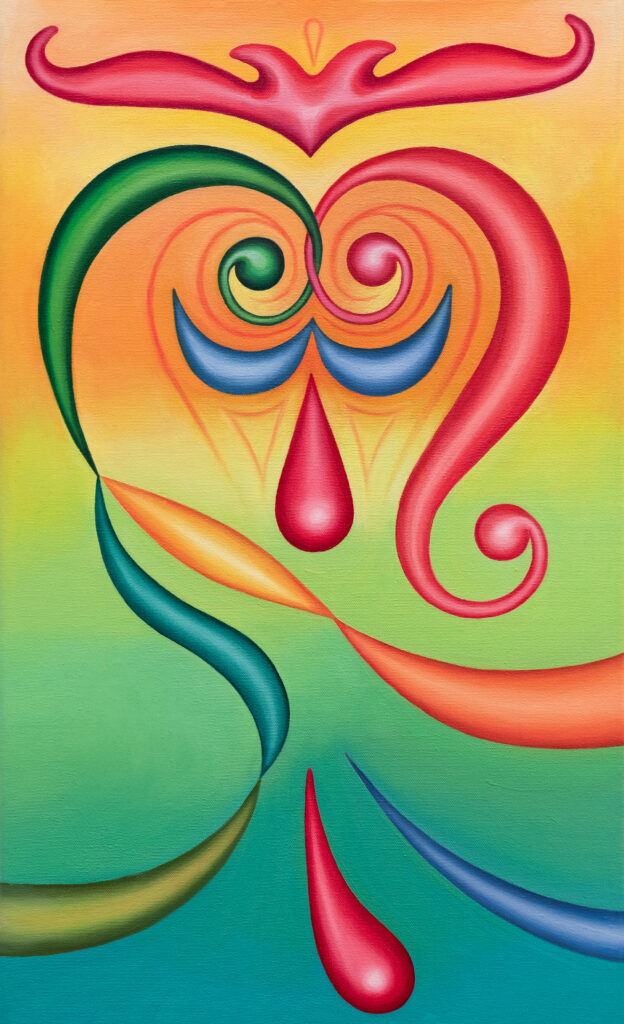 Sogui, 2025, óleo sobre tela, 50 x 30 cm.