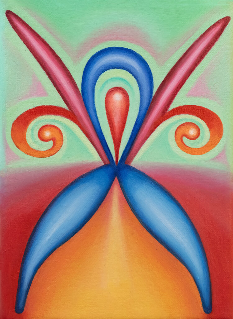 Rah, 2024, óleo sobre tela, 18 x 24 cm.