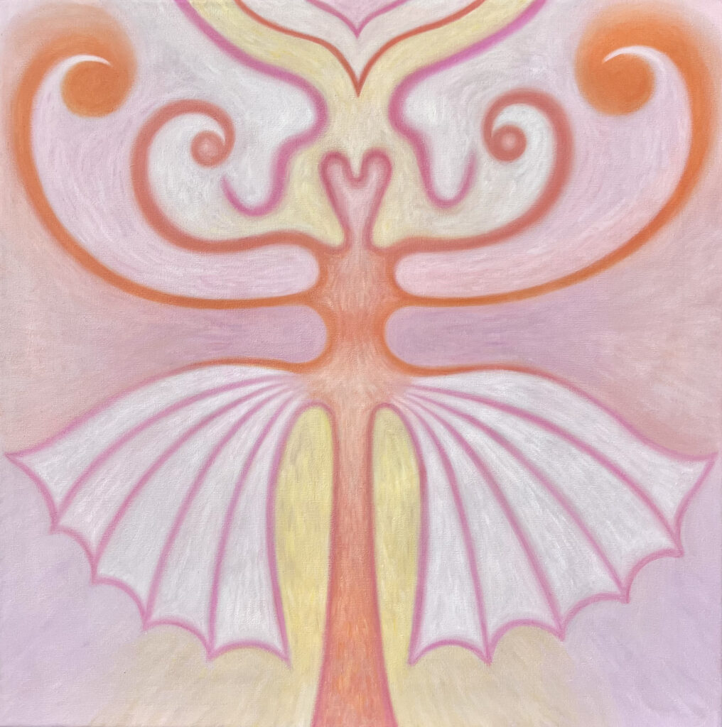 Después del fuego, 2025, óleo sobre tela, 50 x 50 cm.